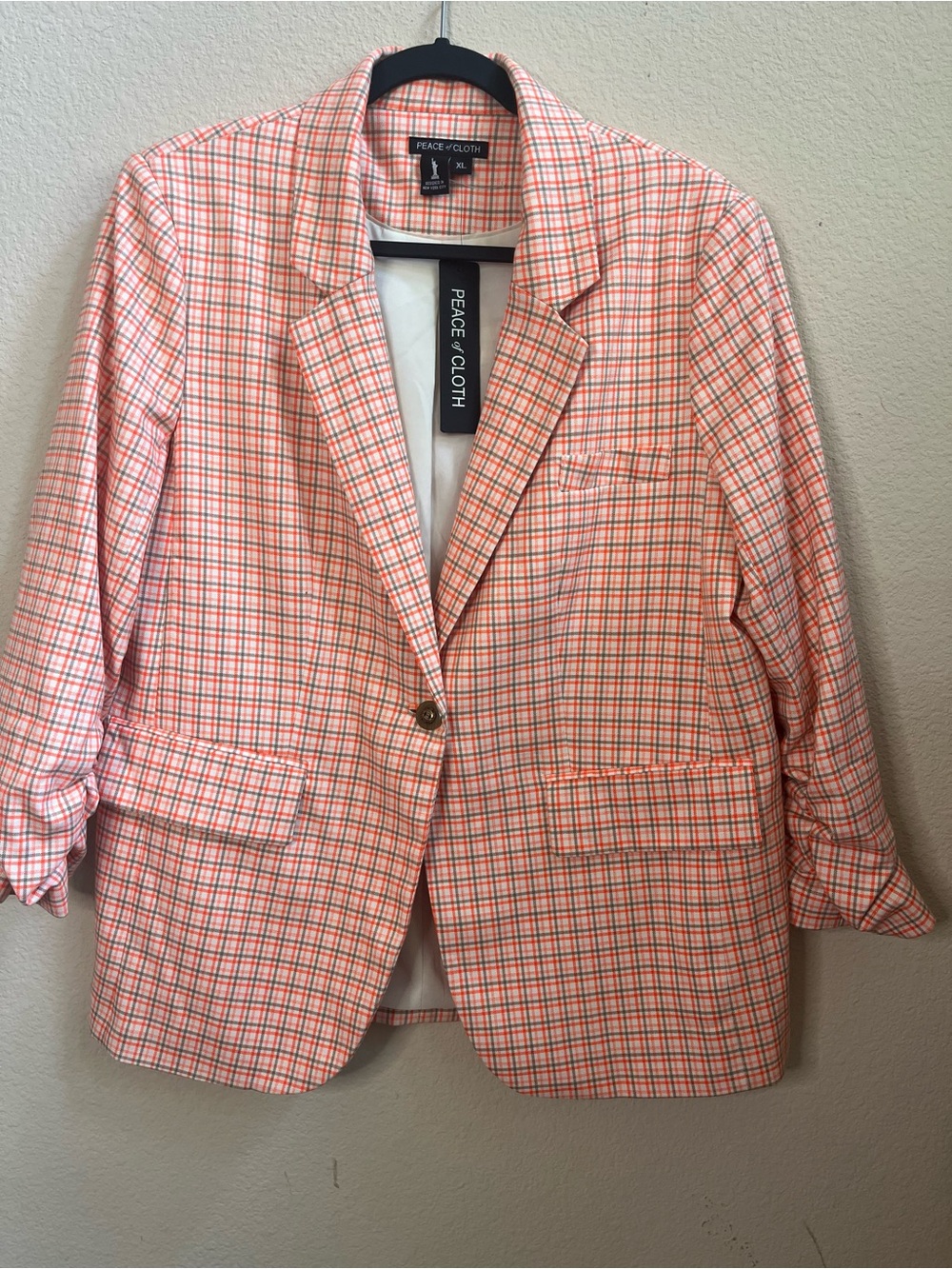 Peace of Cloth Plaid Blazer | NWT | XL - Picture 3 of 12